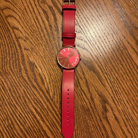 Coach Perry Red Dial Red Leather Strap Watch for Women - 14503852 - Picture 6 of 16